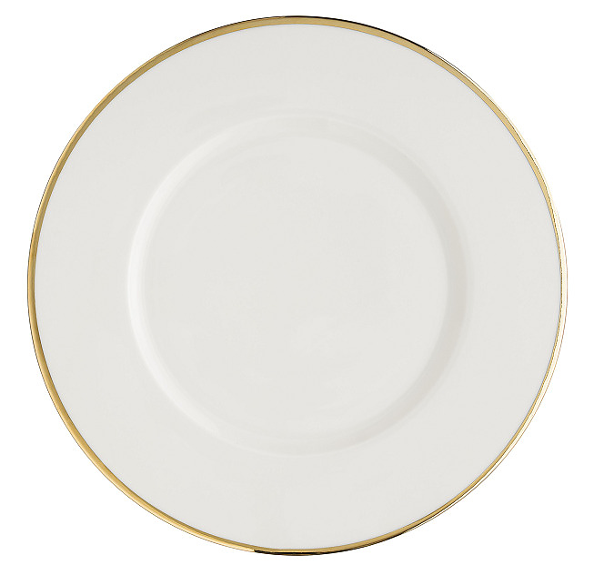 Тарелка Bonna Золотая линия Нит 74190 d 240 мм белый