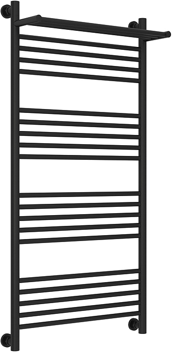 Полотенцесушитель водяной Сунержа Богема с полкой+ 120x60 см матовый черный