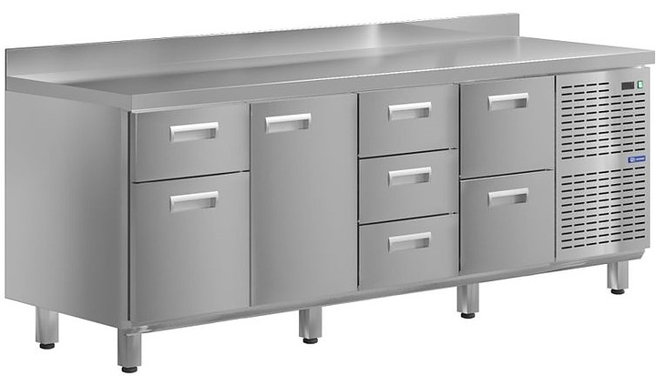 Стол холодильный KAYMAN КСХ-4132/70 (1 дверь, 7 ящиков)