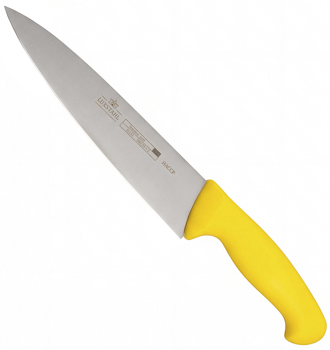 Нож поварской Китай Luxstahl HACCP W016 8" 200 мм желтый
