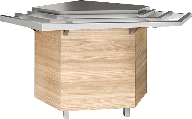 Прилавок нейтральный Astropit АЛРУП-90Н угловой внешний