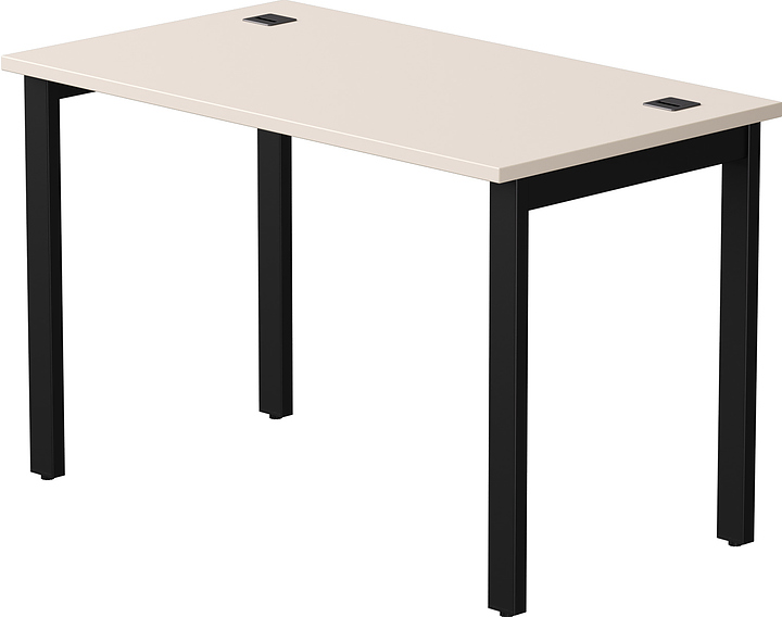 Стол офисный Everprof EVO 1180х670х755 мм (ЛДСП / металл) кашемир / черный