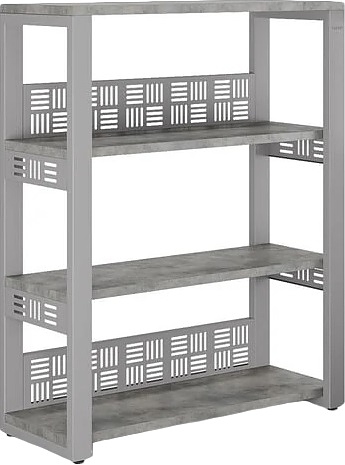 Стеллаж открытый КОБОР ST3-80/36 aluminum/chicago