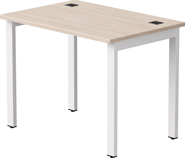 Стол офисный Everprof EVO 980х670х755 мм (ЛДСП / металл) дуб соната / белый