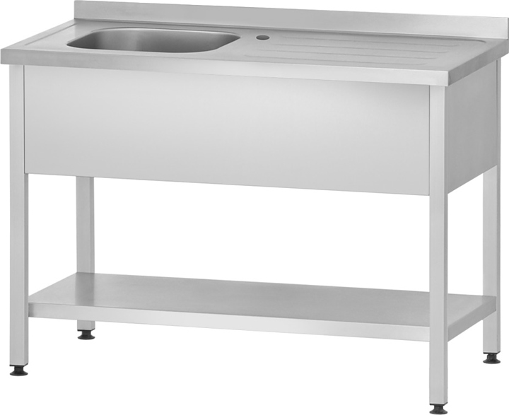 Ванна моечная Mecon Profi Inox РПЦп 1000х600х860 мм (1 м/о левое 400х400х250 мм) ножка профильная