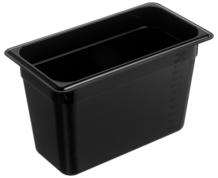 Гастроемкость Gastroplast 79653 GN 1/3-200 (325x176х200) 6.6 л поликарбонат, черный