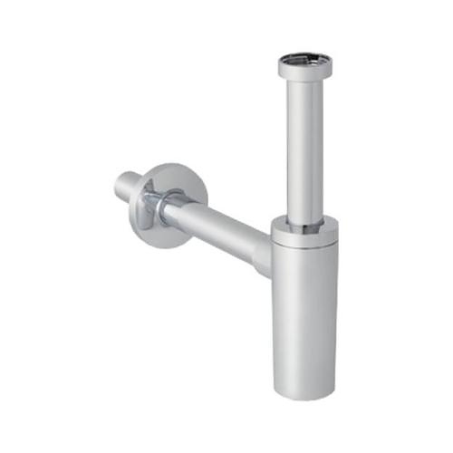 Сифон для умывальника Geberit бутылочный пластик 1 1/4"x32 с прямой трубкой 32мм хром без выпуска