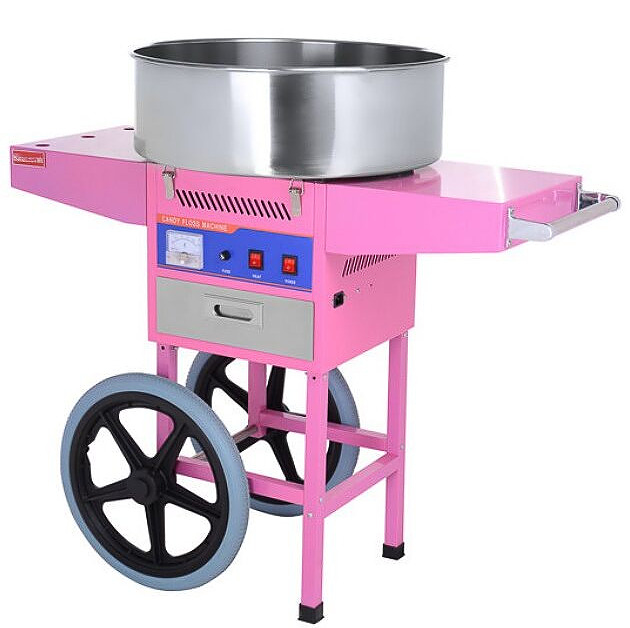Аппарат для сахарной ваты Hualian HEC-03C с тележкой