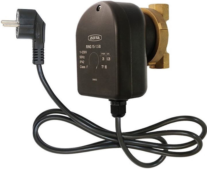 Насос циркуляционный с мокрым ротором Zota RING 15-1.5B