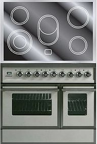 Электрическая плита с духовым шкафом ILVE QDCE-90W-MP