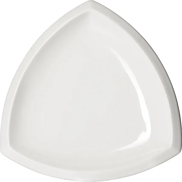 Тарелка Kunstwerk A5806 26х26 см (фарфор) треугольная белая