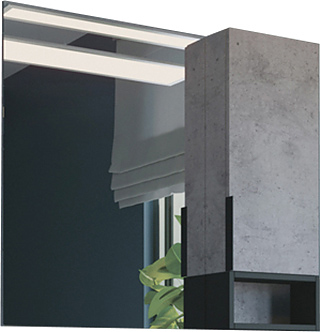 Зеркало Comforty Франкфурт-90 88х80 см бетон светлый