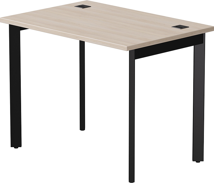 Стол офисный Everprof EVO 980х670х755 мм (ЛДСП / металл) опоры 45гр, дуб соната / черный