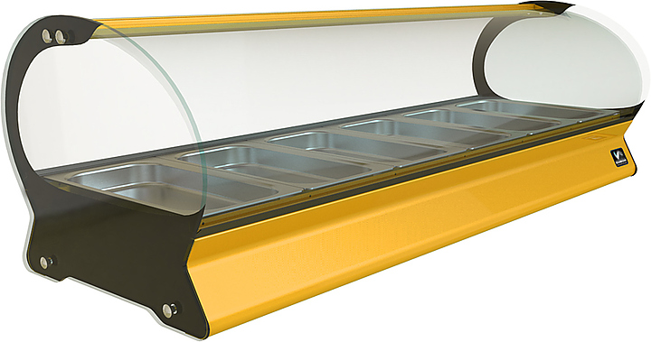 Витрина тепловая КОБОР SE-4H желтая