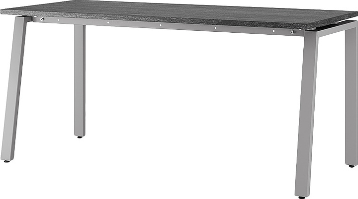 Стол офисный КОБОР AB-140/60 aluminum/glazed