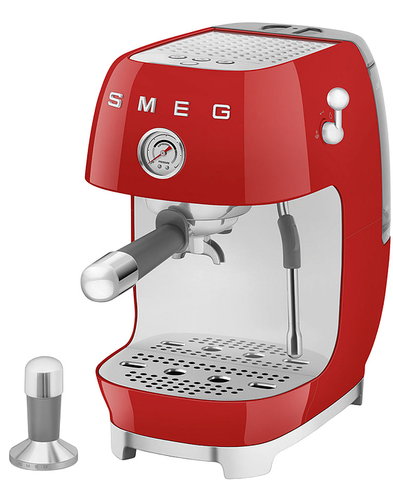Эспрессо кофемашина SMEG ECF03RDEU 1.65 кВт красный, глянцевый