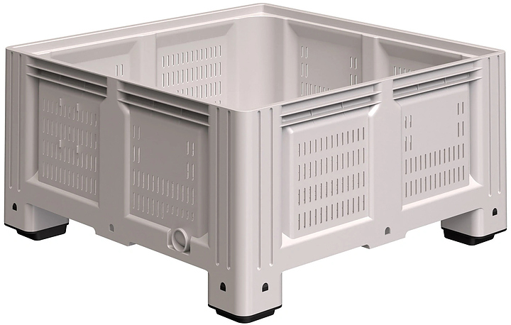 Контейнер iPlast iBOX 11.604 1130х1130х580 мм на ножках, перфорированный