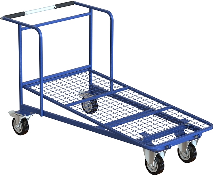 Тележка платформенная MetallCart PE7 с сетчатой платформой