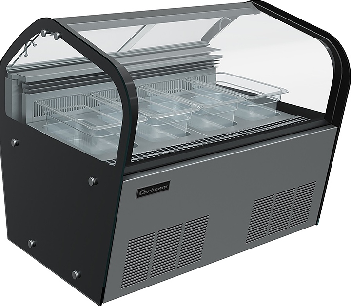 Витрина для мороженого Carboma I60 VL 0,8-1 JOY нержавеющая сталь