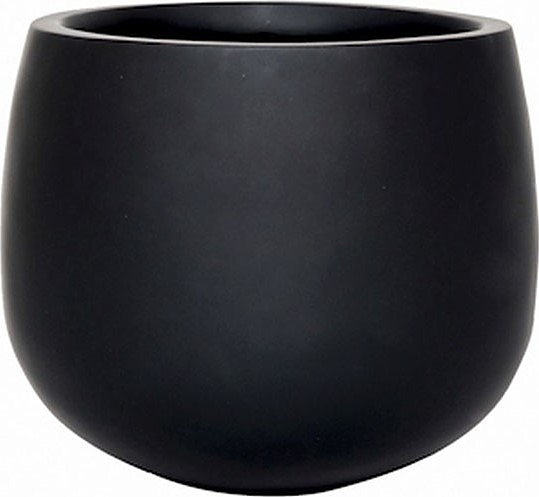 Кашпо Pottery Pots Kevan (26х22 см) черное матовое