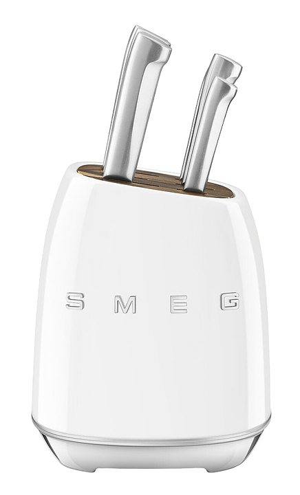 Набор ножей SMEG KBSF02WH (6 шт. с подставкой) белый
