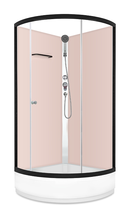 Душевая кабина без крыши Domani-Spa Simple 99 Eco mid DS01ESm99MPcCl00 90х90 см