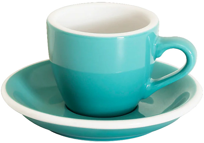 Кофейная пара Loveramics Egg Espresso Cup C088-49BTE/C088-50BTE 80 мл, бирюзовый (teal)
