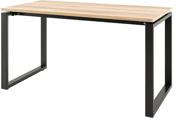 Стол офисный прямой ZAMM Зета 60х30 ТР 1200х700, дуб бардолино /черный муар