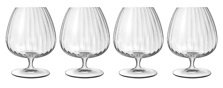 Набор бокалов для коньяка Luigi Bormioli A13192G1002AA02 SNIFTER Optica объем 465 мл, 4 шт, хрусталь