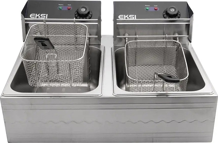 Фритюрница EKSI 6L+6L Electric Fryer