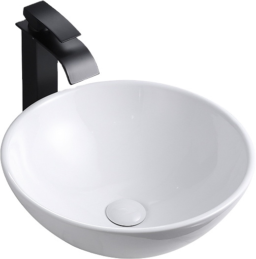 Раковина накладная Mira MR-4141 41х41 см, без отв. под смеситель, керамика