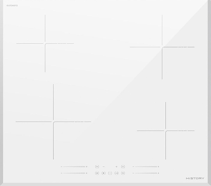 Варочная панель индукционная HiSTORY HI6440 BWH белая