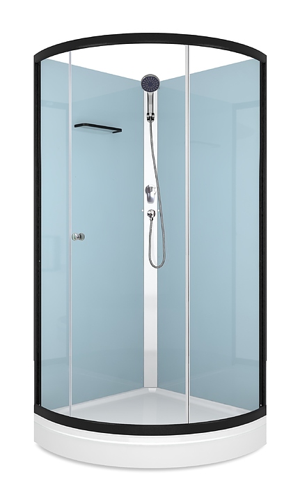 Душевая кабина без крыши Domani-Spa Simple 99 Eco DS01ESm99LDbCl00 90х90 см
