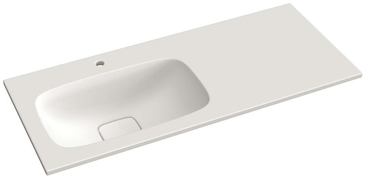 Раковина из литьевого мрамора Taliente Barselona ФР-00006480 L 120х48х19 см левая, белый