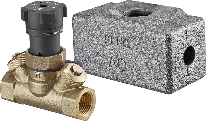 Вентиль запорный Oventrop Hycocon ATZ 1067316, ДУ 50, PN 16, Rp 2" (ВР) - Rp 2" (ВР), латунь, с теплоизоляцией