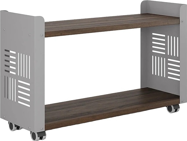 Стеллаж мобильный КОБОР SМ2-90/30 aluminum/charlston