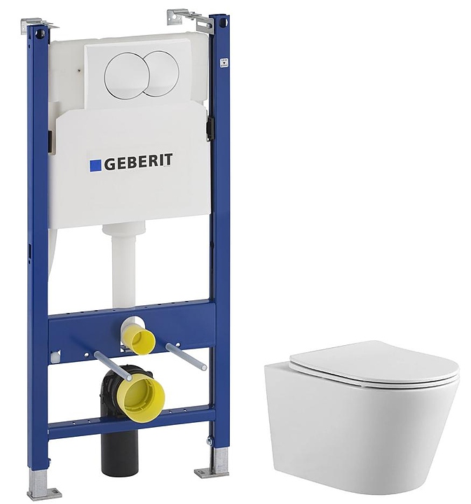 Унитаз подвесной с инсталляцией и сиденьем Aquatek SET ВЕГА белый