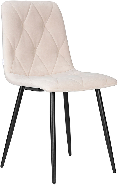 Стул обеденный DOBRIN 006 CHILLY ROMBO (бежевый, черный)