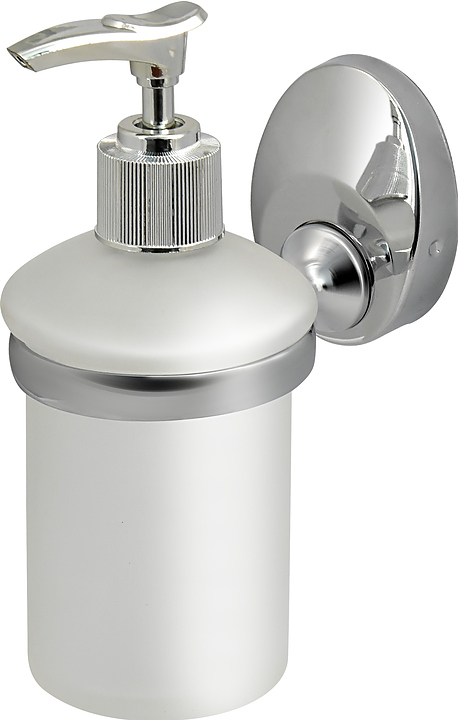 Дозатор жидкого мыла Puff Solinne 16191 Modern 350 мл (нерж. сталь / стекло матовое) хром / сатин