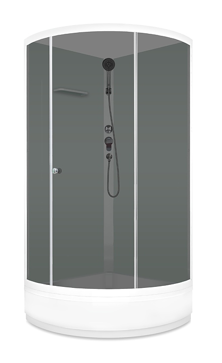 Душевая кабина без крыши Domani-Spa Simple 99 Eco mid DS01ESm99MWT00 90х90 см