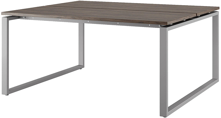 Стол офисный КОБОР O1/2-140/160 aluminum/charlston