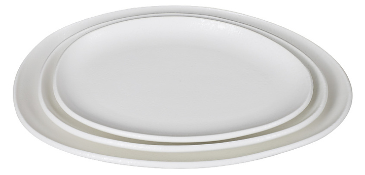 Блюдо овальное Китай Corone Cristallo 25047 10" 250х162х23 мм белый