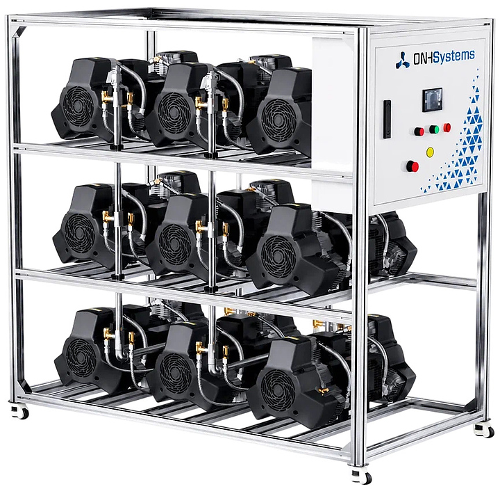 Установка компрессорная безмасляная W-образная стационарная ONH Systems CСК 9X6W P