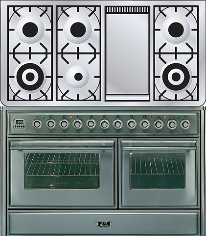 Газовая плита с духовым шкафом ILVE MTS-120FD-E3