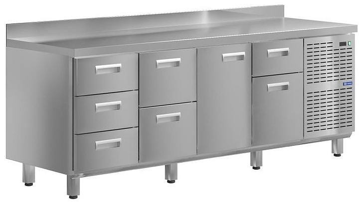 Стол холодильный KAYMAN КСХ-3214/60 (1 дверь, 7 ящиков)