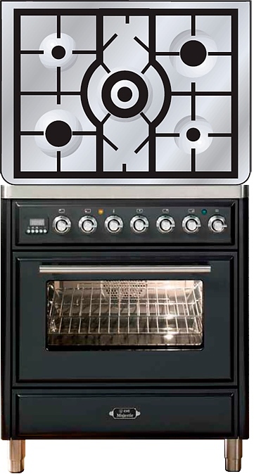 Газовая плита с духовым шкафом ILVE MT-76D-VG