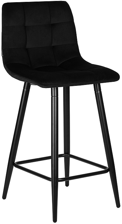 Стул полубарный DOBRIN 8078-1-LML-N OLIVIA (черный) 2 шт.