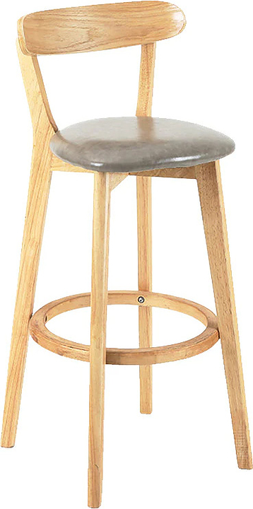 Стул барный Hesby Elevate Zenith (полимер / дерево) серый / светлое дерево