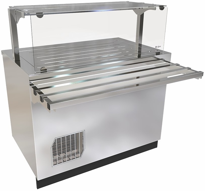 Прилавок-витрина холодильный Abat Сэйла ПВВ(Н)-70Е-04-НШ нерж.
