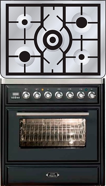 Газовая плита с духовым шкафом ILVE M-76D-VG